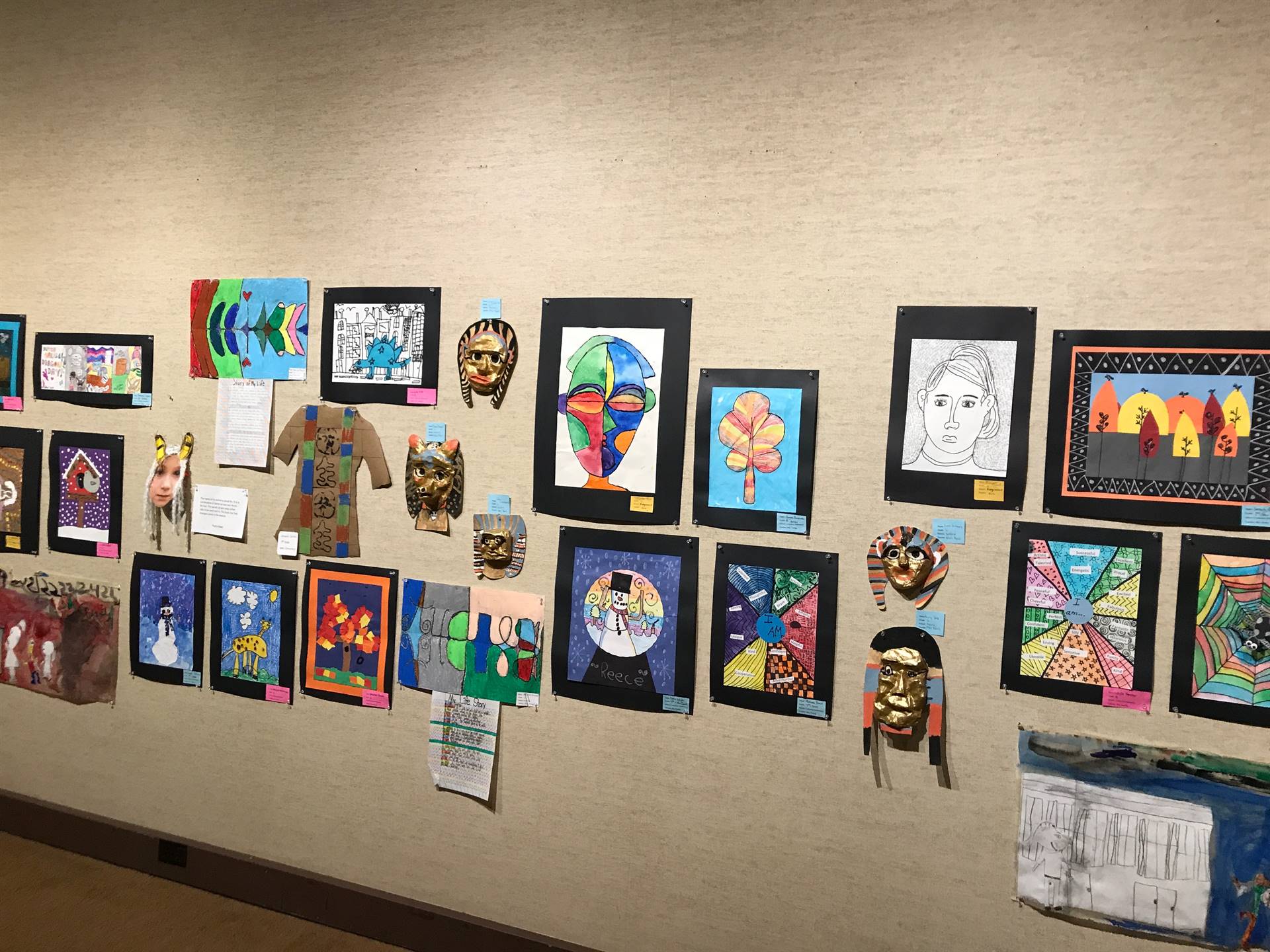 Student art display.