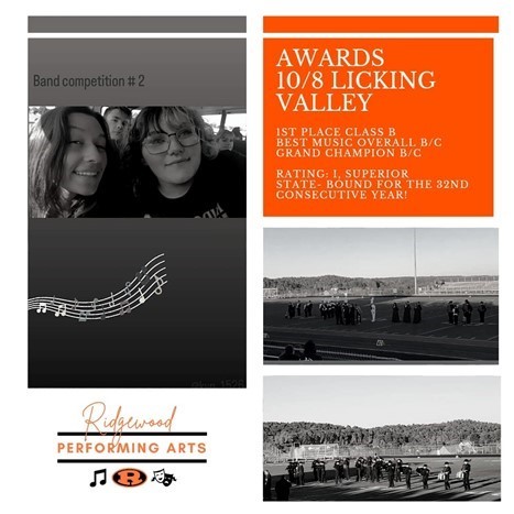 Students in the performing arts program receive an award.