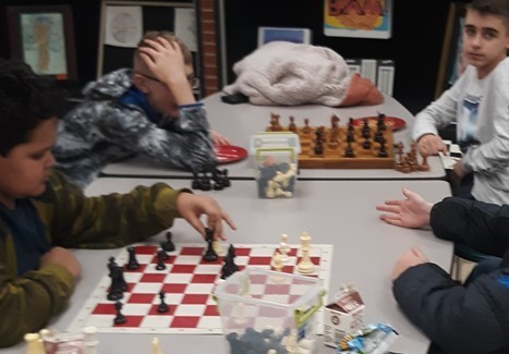 Middle School students chess match